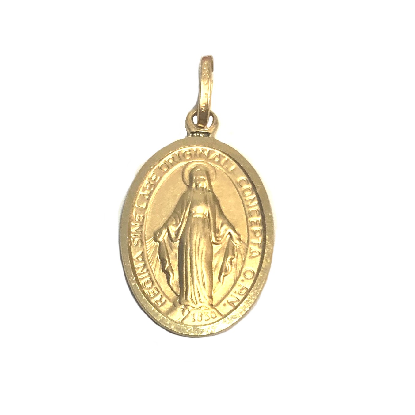 Medalla de oro Virgen de la Milagrosa 30mm Joyería Juan Luis Larráyoz