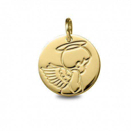 grosor capa Conquistador Comprar Medalla de oro Angelito | Joyerías Juan Luis Larráyoz